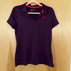 Nike Women's Golf Purple Short Sleeve Polo